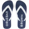 Orlebar Brown Men's Watson Flip Flops - Navy/White - Image 1