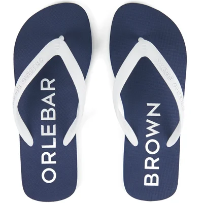 Orlebar Brown Men's Watson Flip Flops - Navy/White