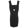 T by Alexander Wang Women's Poly Crepe Low V Dress with Bandeau Insert - Black - Image 1
