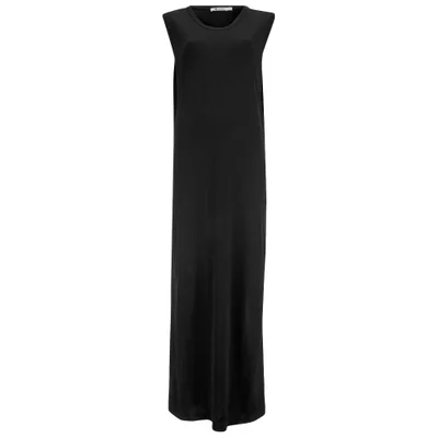 T by Alexander Wang Women's Rayon Matte Jersey Sleeveless Tank Dress - Black