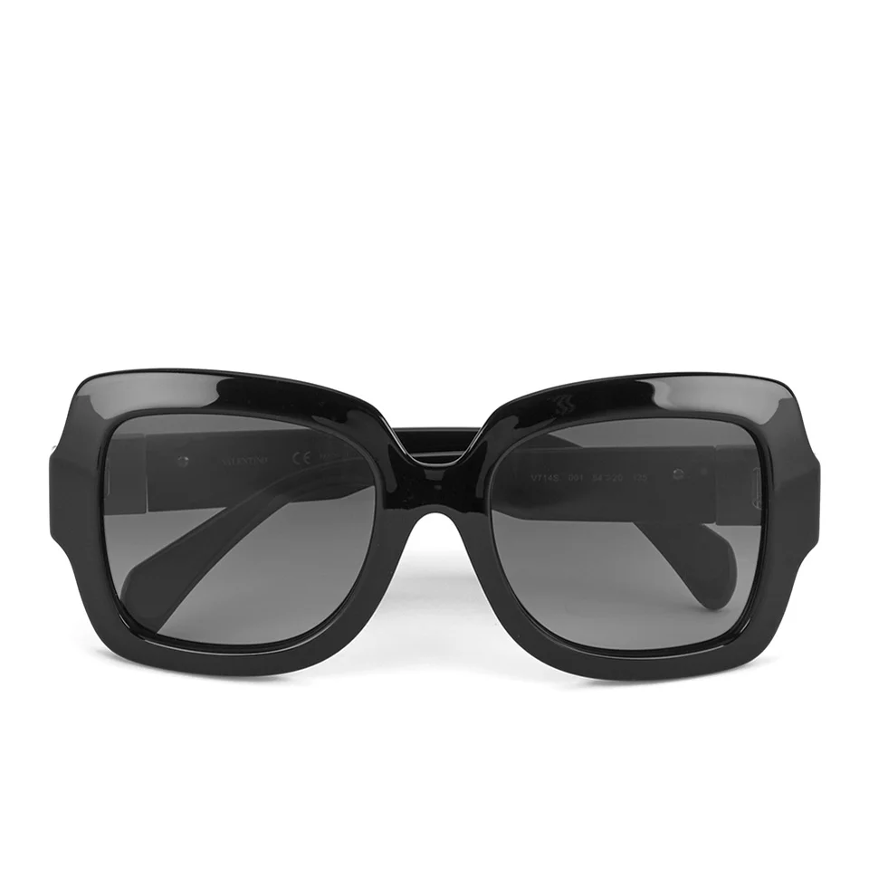 Valentino Women's Rockstud Oversized Square Frame Sunglasses - Black Image 1