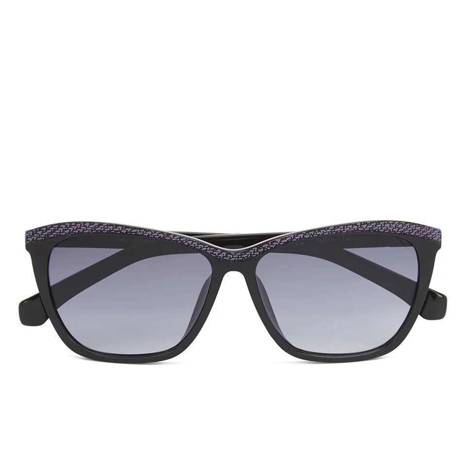 Calvin Klein Jeans Unisex Wayfarer Sunglasses - Black/Purple Image 1