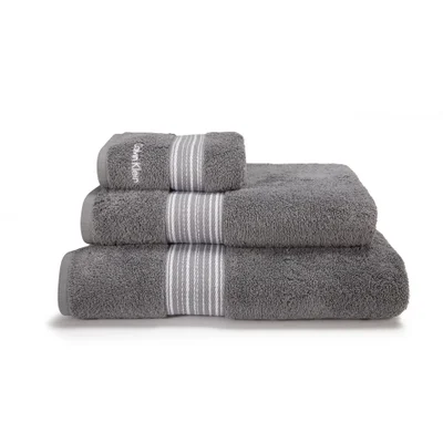 Calvin Klein Riviera Towel Range - Charcoal
