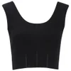 McQ Alexander McQueen Women's Knit Crop Top - Darkest Black - Image 1