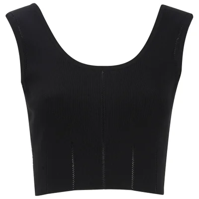 McQ Alexander McQueen Women's Knit Crop Top - Darkest Black