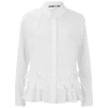 McQ Alexander McQueen Women's Peplem Ruffle Shirt - Optic White - Image 1
