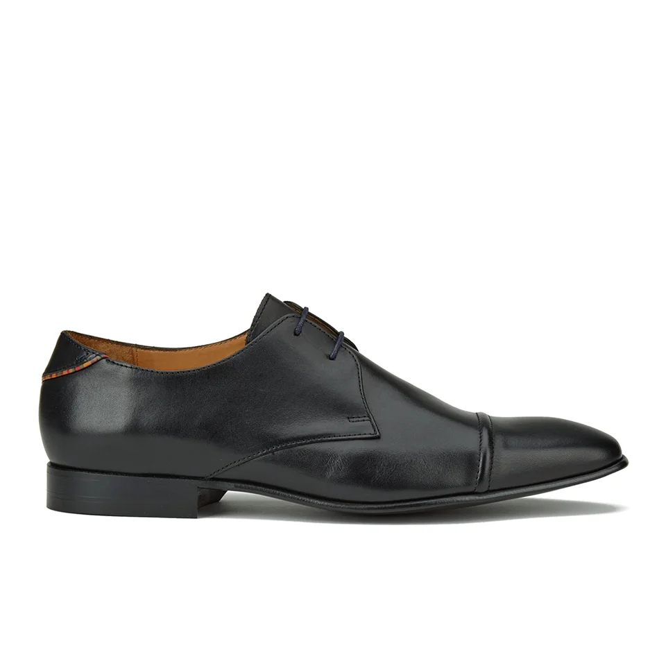 PS by Paul Smith Men's Robin Leather Toe Cap Derby Shoes - Black Oxford Image 1