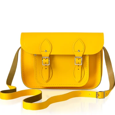 The Cambridge Satchel Company Women's 11 Inch Leather Satchel with Branded Hardware - Yellow