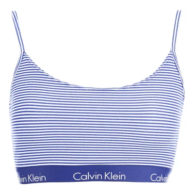 Calvin Klein Women's CK Cotton Millenial Stripe Bralette - Navy