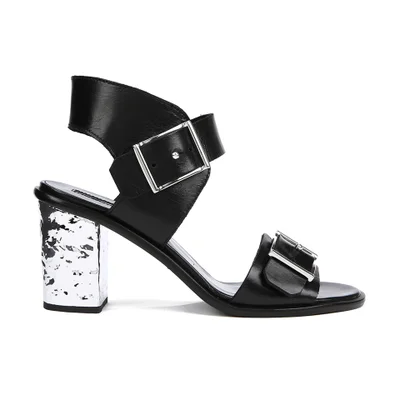 McQ Alexander McQueen Women's Shackwell Strap Heeled Sandal - Black