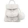 Grafea Women's Snowball Fur Pom Backpack - White - Image 1
