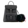 Grafea Women's Funky Fur Pom Backpack - Black - Image 1