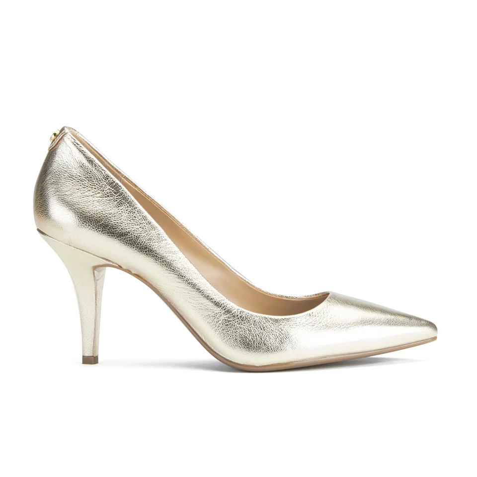MICHAEL MICHAEL KORS Women's MK Flex Leather Court Shoes - Pale Gold Image 1