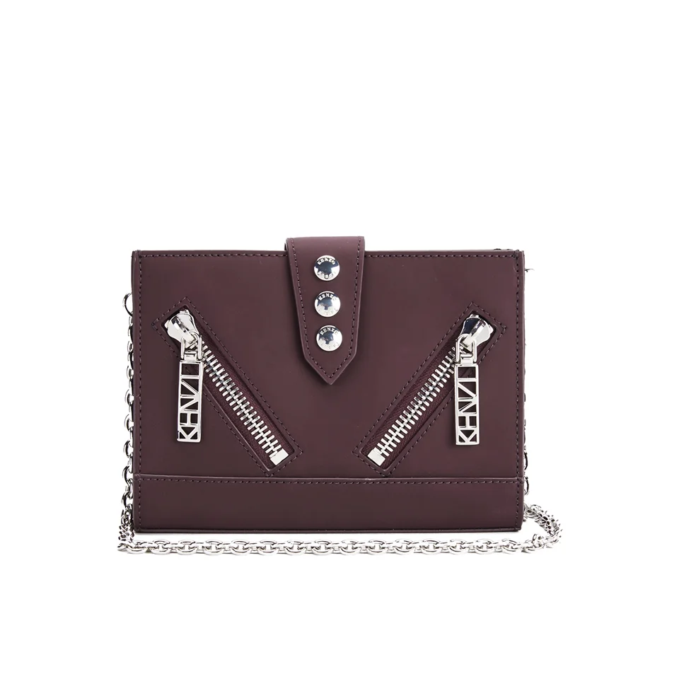 KENZO Women's Kalifornia Wallet on a Chain Crossbody Bag - Bordeaux Image 1