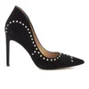 Sam Edelman Women's Hayden Suede Studded Court Shoes - Black - Image 1