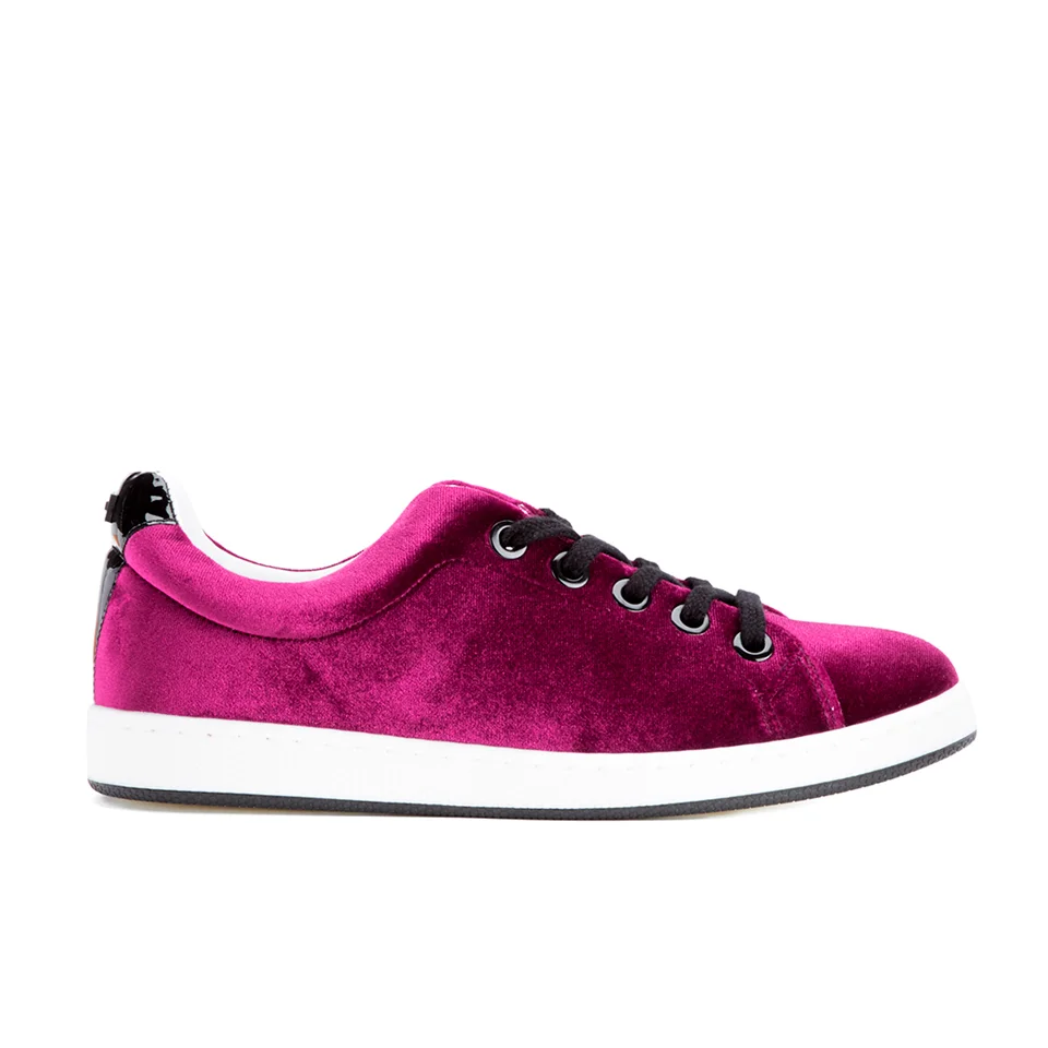 KENZO Women's K-Lace Low Top Trainers - Burgundy Image 1