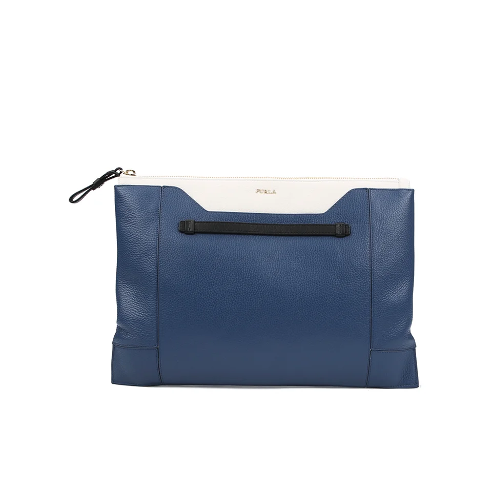 Furla Women's Fantasia XL Pochette Clutch Bag - Blue Image 1
