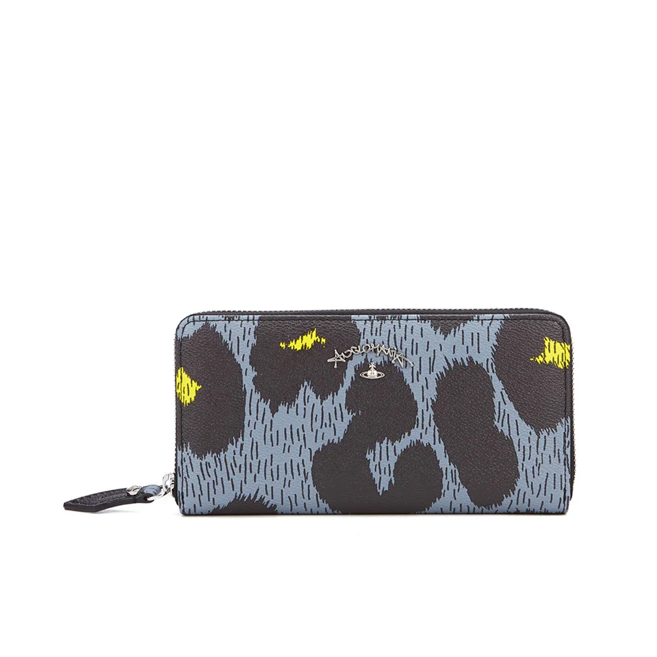 Vivienne Westwood Leopardmania Women's Zip Around Wallet - Grey Image 1