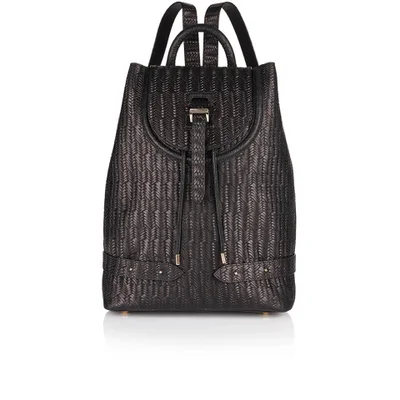 meli melo Women's Woven Mini Backpack - Black Woven