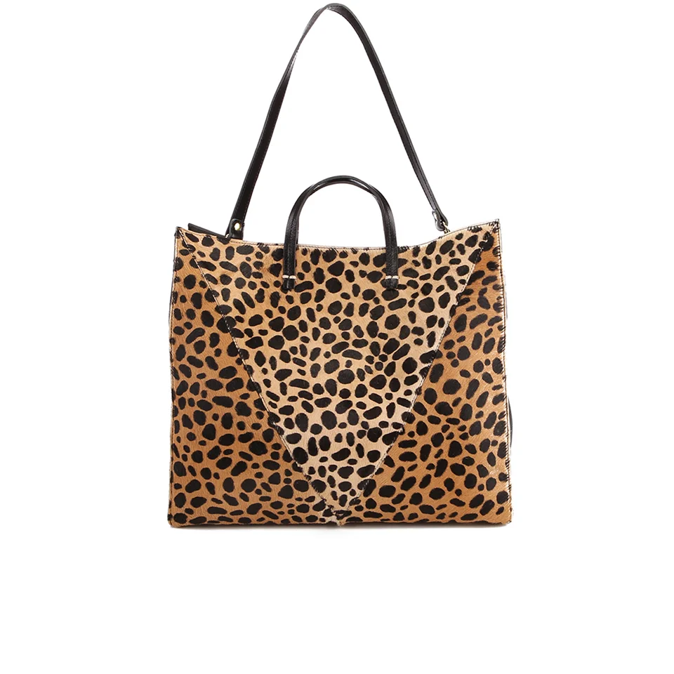 Clare V. Women's Simple V Tote Bag - Leopard Image 1
