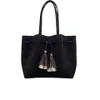 Loeffler Randall Women's Suede Drawstring Tote Bag - Black/Black Natural - Image 1