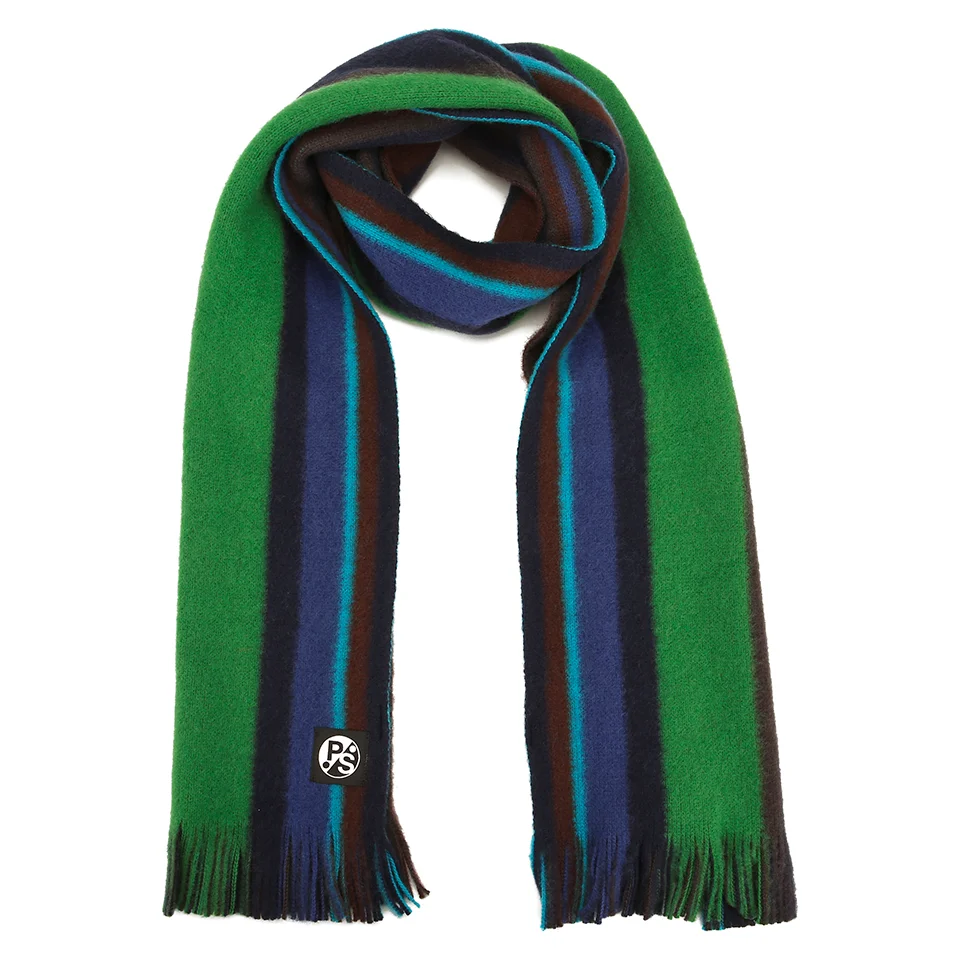 PS by Paul Smith Men's Reversible Stripe Scarf - Navy Image 1