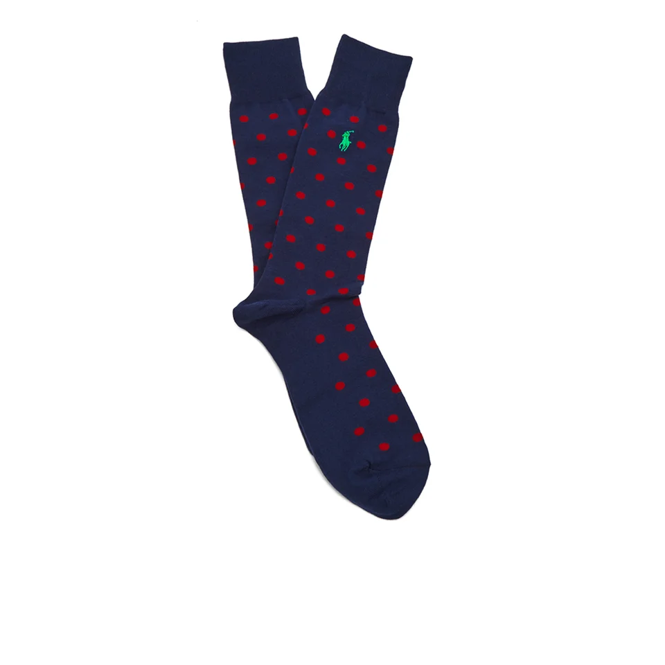 Polo Ralph Lauren Men's 3 Pack Socks - Dot Navy Image 1