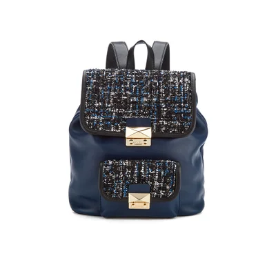 Karl Lagerfeld Women's K/Kuilted Tweed Backpack - Midnight Blue