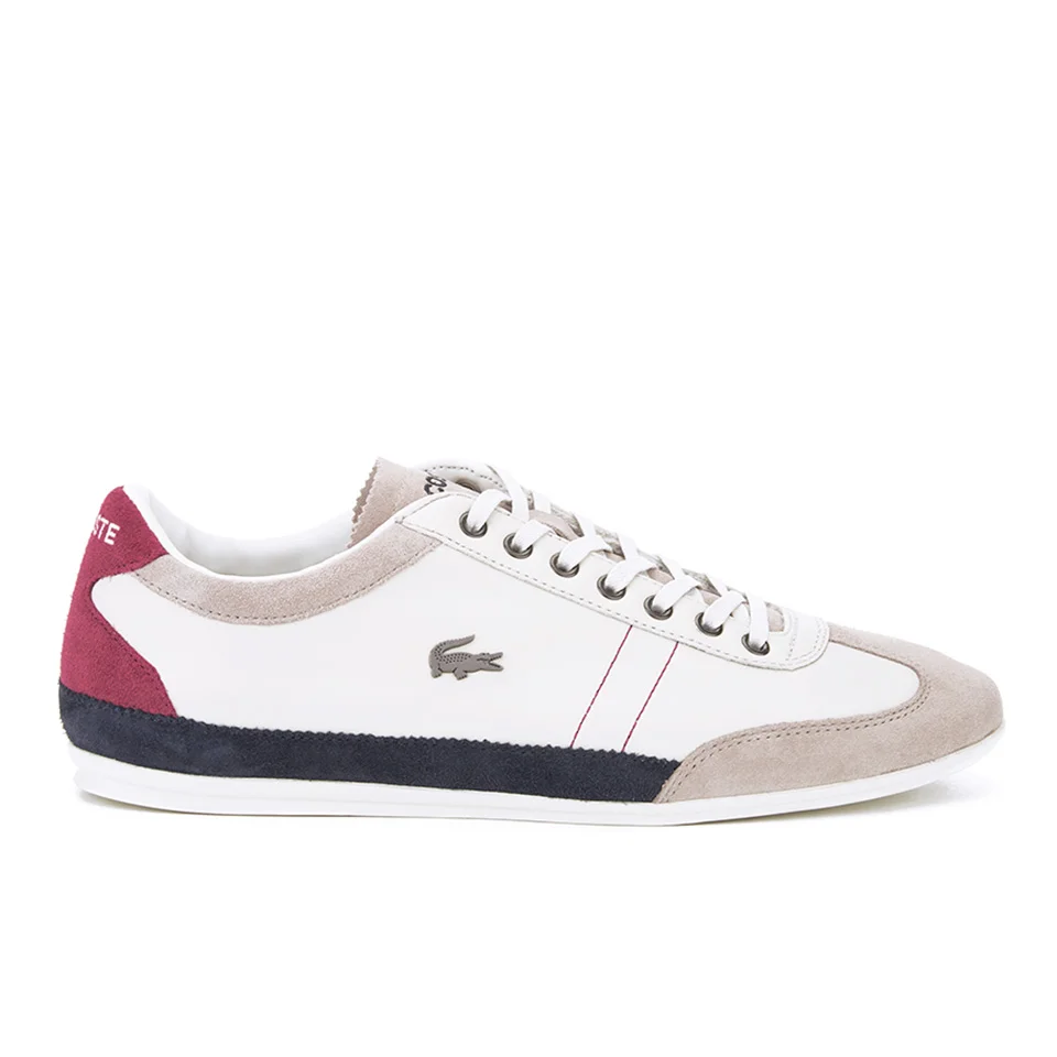 Lacoste Men's Misano 15 LCR SRM Trainers - Off White/Blue/Red Image 1