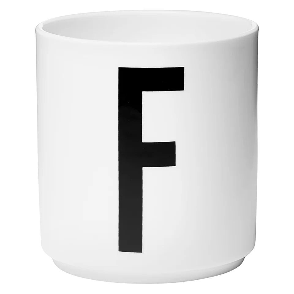 Design Letters Porcelain Cup - F Image 1