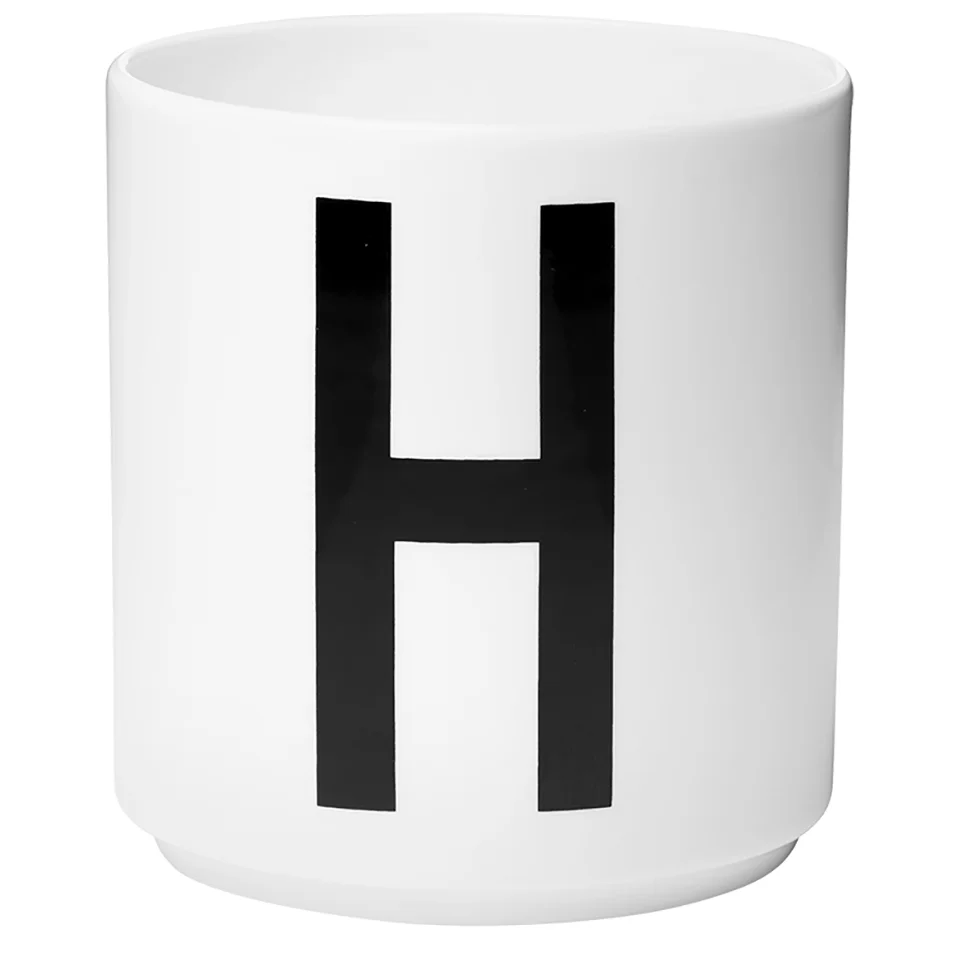 Design Letters Porcelain Cup - H Image 1