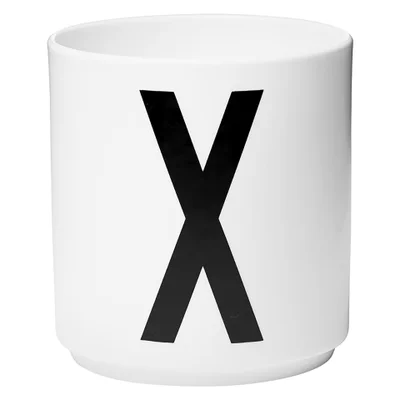 Design Letters Porcelain Cup - X