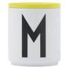 Design Letters Wooden Lid For Porcelain Cup - Yellow - Image 1