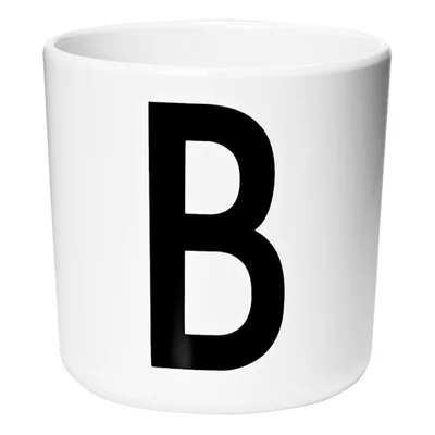 Design Letters Kids' Collection Melamin Cup - White - B
