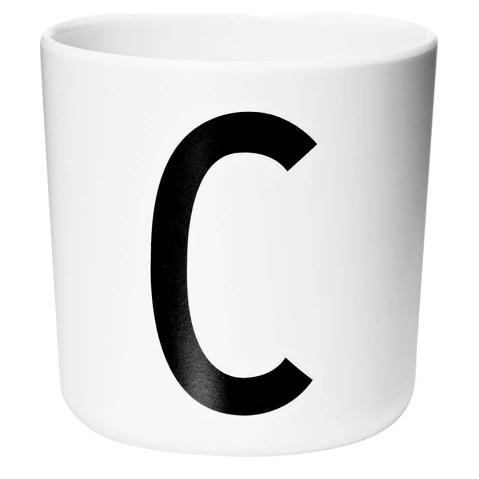 Design Letters Kids' Collection Melamin Cup - White - C Image 1