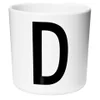 Design Letters Kids' Collection Melamin Cup - White - D - Image 1