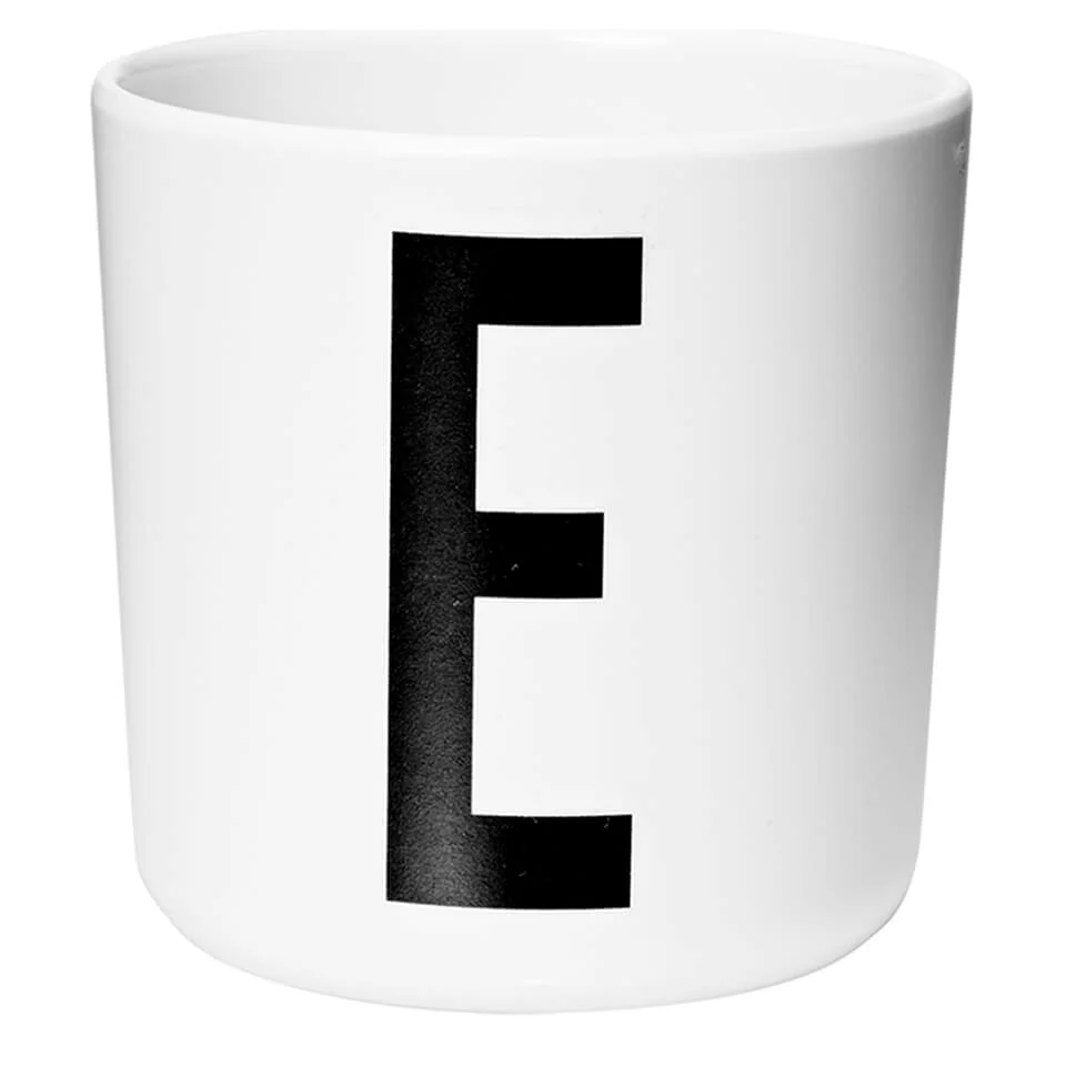 Design Letters Kids' Collection Melamin Cup - White - E Image 1