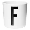 Design Letters Kids' Collection Melamin Cup - White - F - Image 1