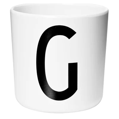Design Letters Kids' Collection Melamin Cup - White - G