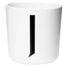 Design Letters Kids' Collection Melamin Cup - White - J - Image 1