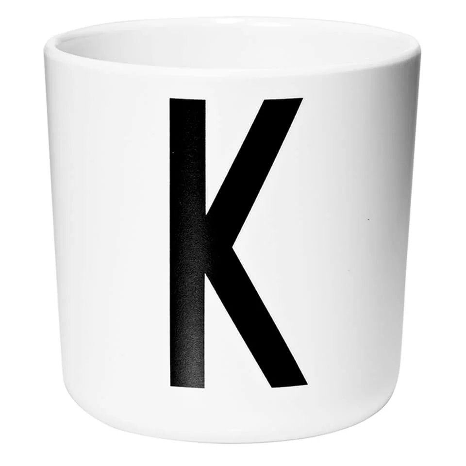Design Letters Kids' Collection Melamin Cup - White - K Image 1