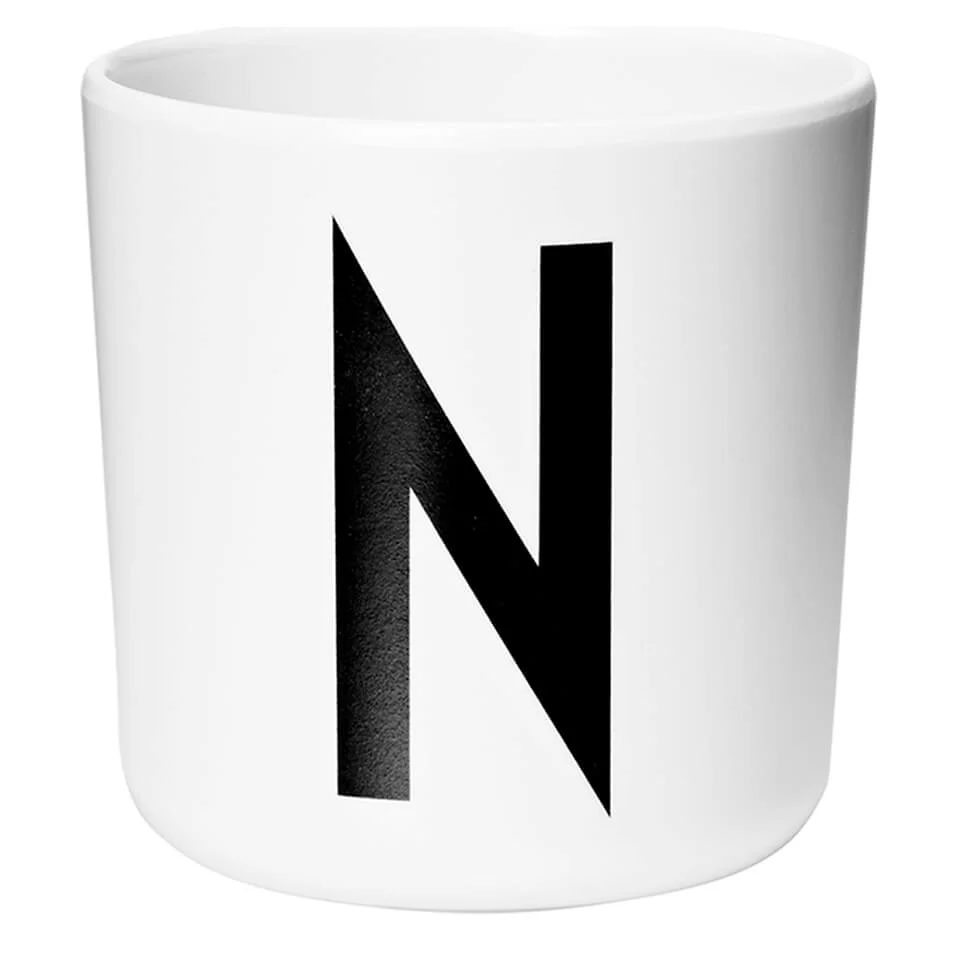 Design Letters Kids' Collection Melamin Cup - White - N Image 1