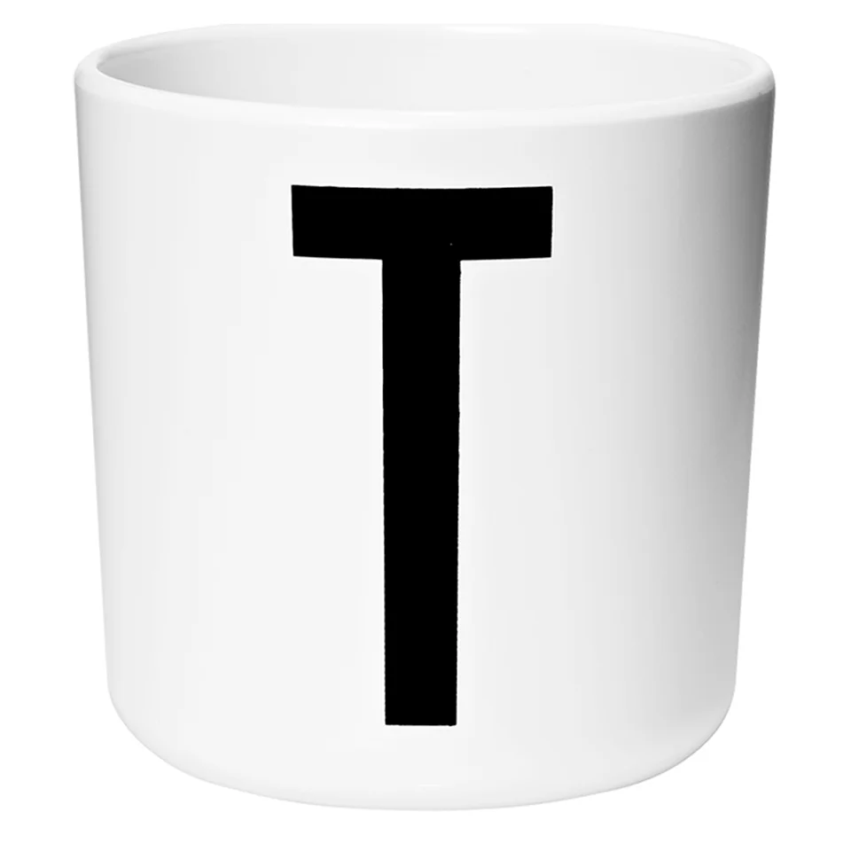 Design Letters Kids' Collection Melamin Cup - White - T Image 1