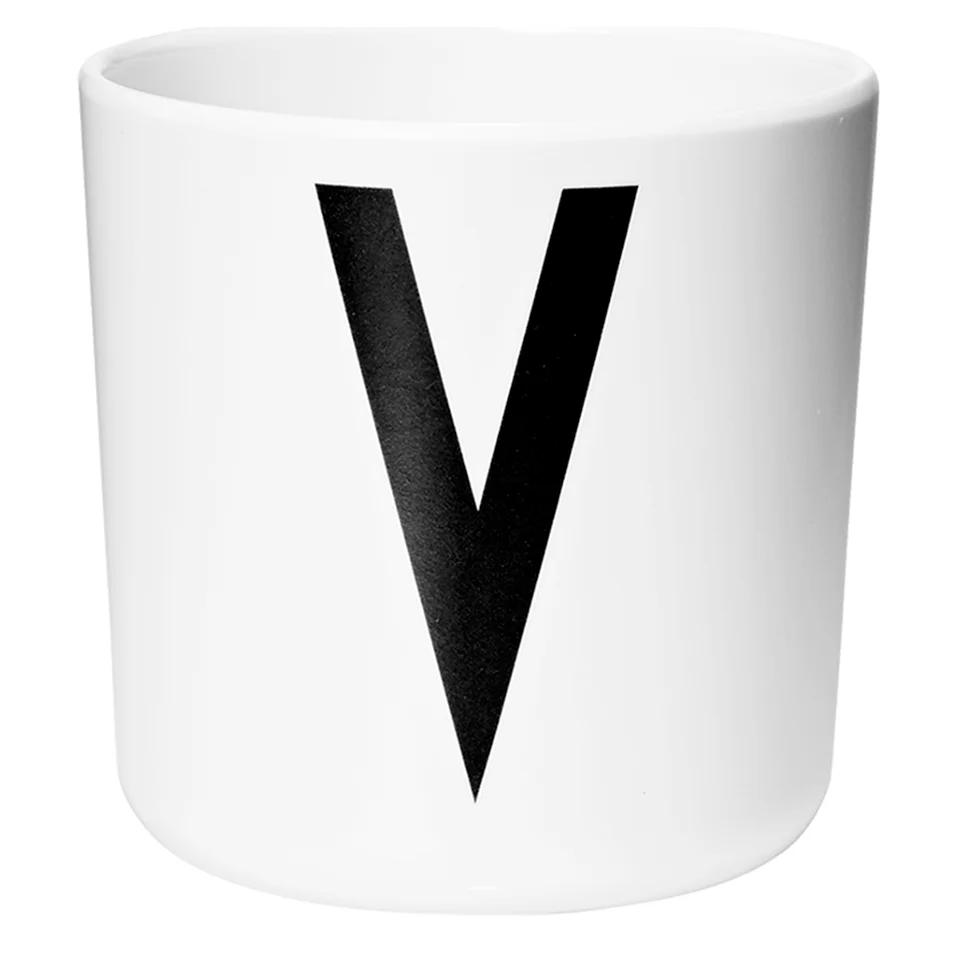 Design Letters Kids' Collection Melamin Cup - White - V Image 1