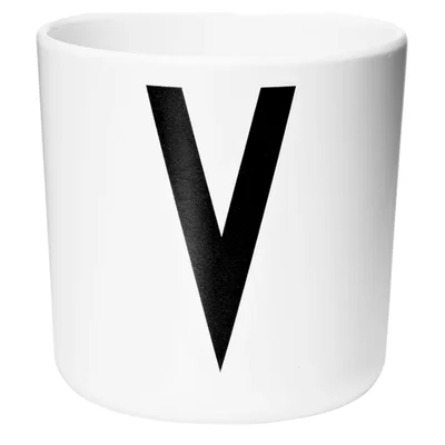 Design Letters Kids' Collection Melamin Cup - White - V