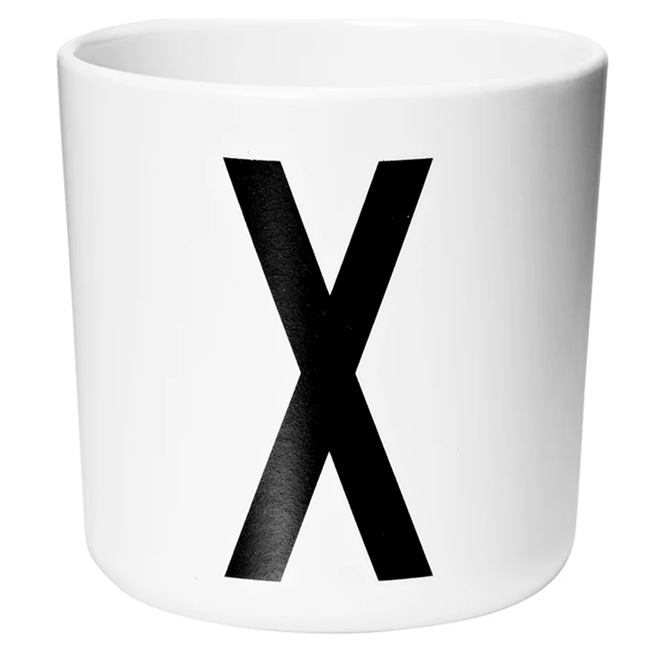 Design Letters Kids' Collection Melamin Cup - White - X Image 1