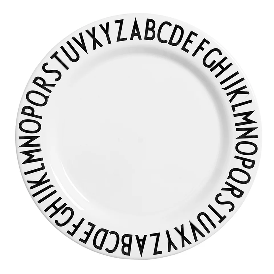 Design Letters Kids' Collection Melamine Plate - White Image 1