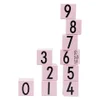 Design Letters Kids' Collection Wooden Cubes 0-9 - Pink - Image 1