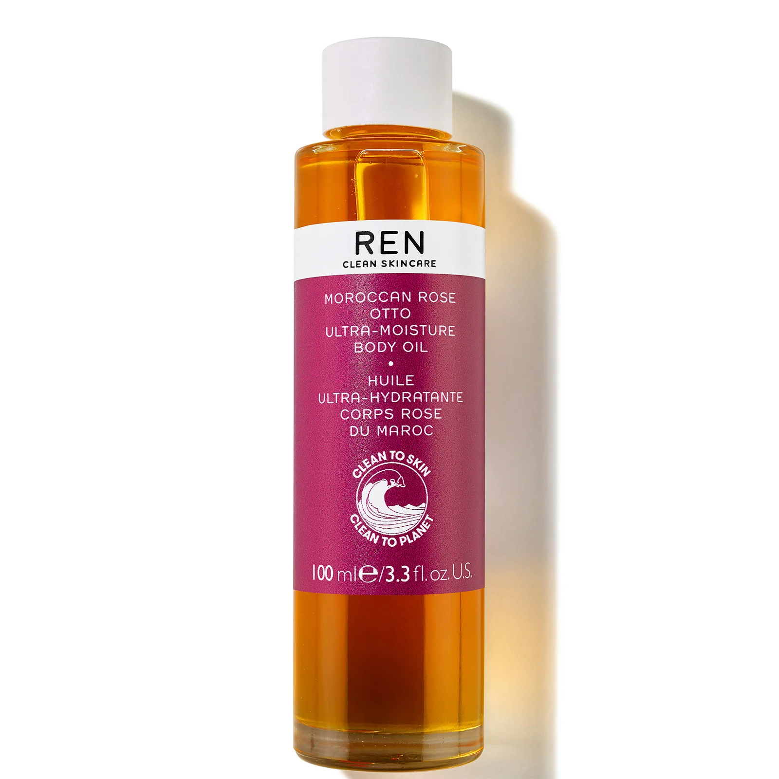 REN Clean Skincare Moroccan Rose Otto Ultra-Moisture Body Oil 100ml Image 1