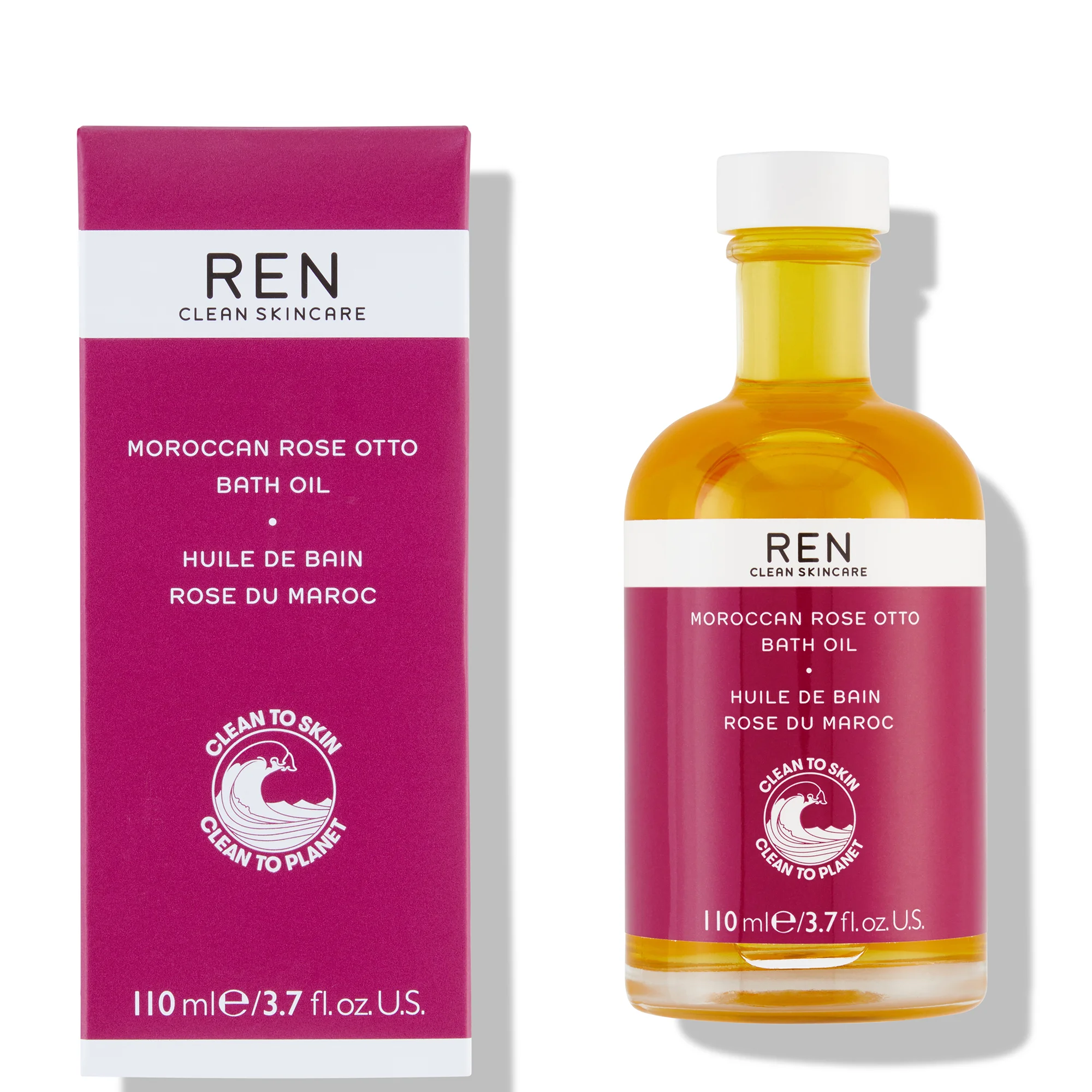 REN Clean Skincare Moroccan Rose Otto Bath Oil 110ml Image 1